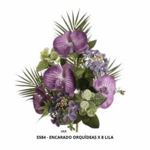 ENCARADO ORQUÍDEAS X 8 LILA
