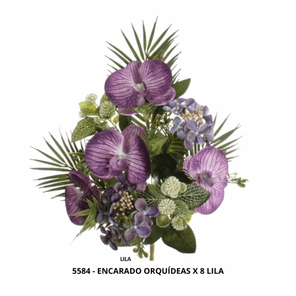 ENCARADO ORQUÍDEAS X 8 LILA